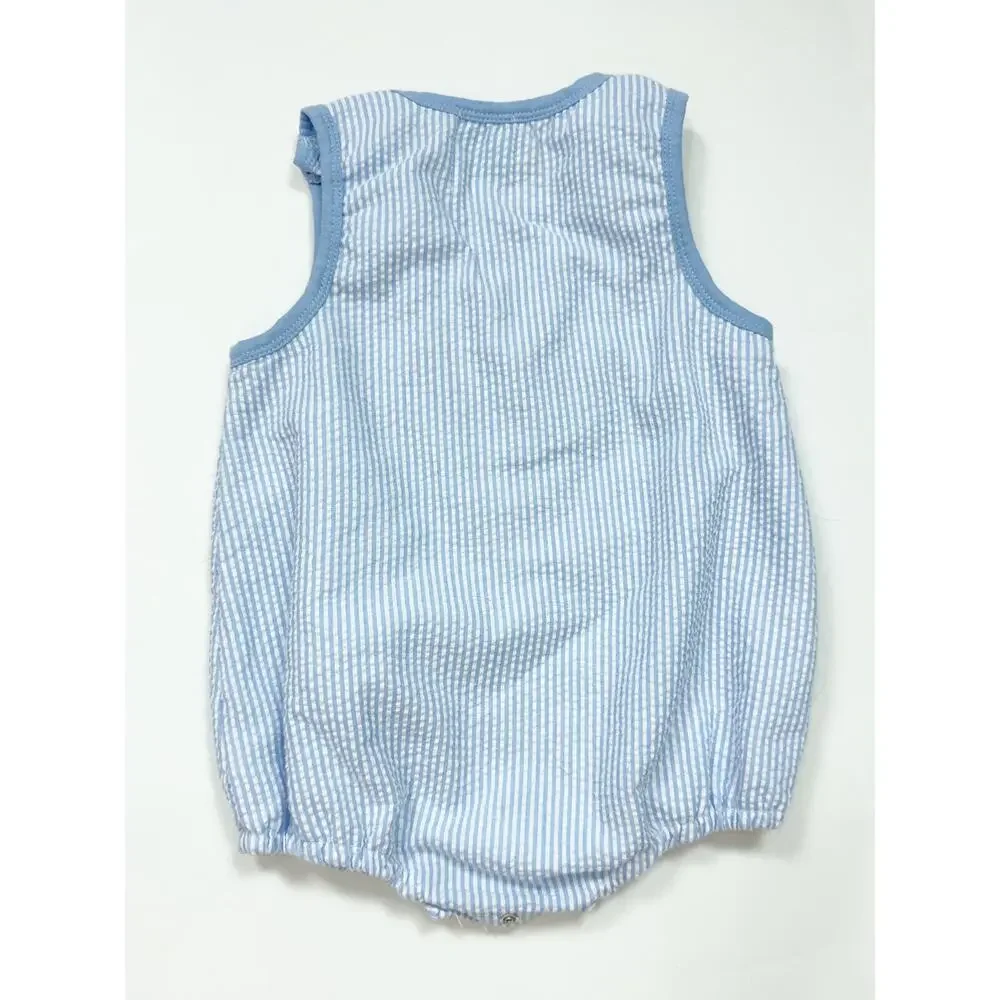 Smocked by Chic Patriotic Embroidered Bubble
